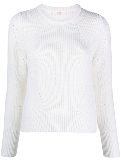Zanone Ribbed-knit Virgin Wool Jumper In White