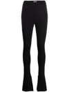 Off-white Off Stamp Sleek Split Legging Black Whit In Black