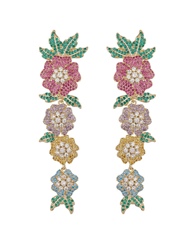 Eye Candy La Cz Shaline Flower Drop Earrings