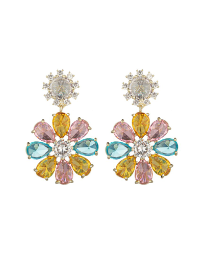 Eye Candy La Cz Layla Flower Drop Earrings