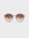 CHARLES & KEITH RECYCLED ACETATE ROUND CAT-EYE SUNGLASSES