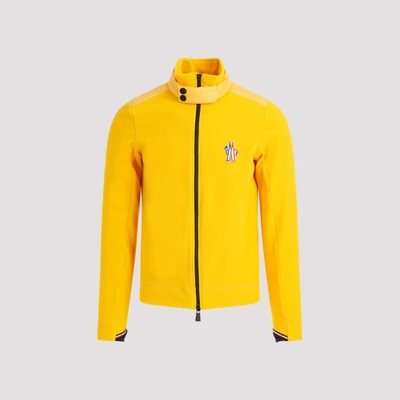 Moncler Grenoble Cardigan Sweatshirt In Yellow