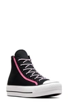 Converse Chuck Taylor® All Star® 70 Lift High Top Platform Sneaker In Black/ Oops Pink/ White