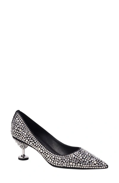 Kate Spade Garnish Crystal Pointed Toe Pump In Black/clear