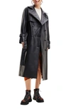 DESIGUAL DESIGUAL BELTED FAUX LEATHER TRENCH COAT