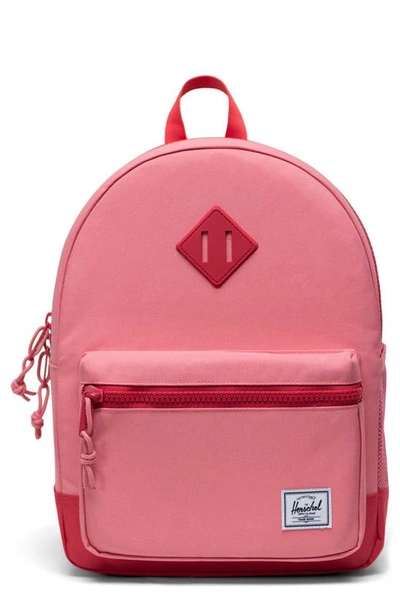 Herschel Supply Co Kids' Heritage Recycled Polyester Backpack In Flamingo Plume/ Winterberry