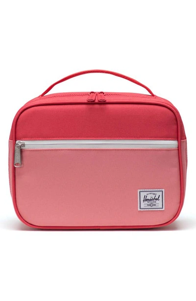 Herschel Supply Co Kids' Pop Quiz Recycled Polyester Lunchbox In Flamingo Plume/ Winterberry