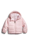 The North Face Babies' Kids' Perrito Reversible Water Repellent Hooded Jacket In Purdy Pink