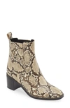 Nordstrom Hazina Chelsea Boot In Ivory Snake