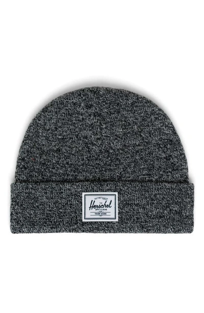 Herschel Supply Co Elmer Shallow Beanie In Heather Black