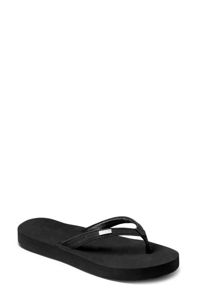 Reef Luna Flip Flop In Black/ Black