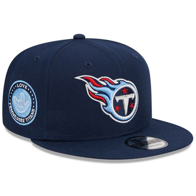 New Era Unisex   Navy Tennessee Titans The Nfl Asl Collection By Love Sign Side Patch 9fifty Snapback