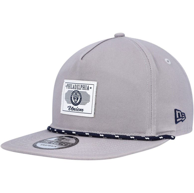New Era Gray Philadelphia Union Patch Golfer Adjustable Hat