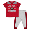 COLOSSEUM INFANT COLOSSEUM SCARLET/HEATHER GRAY OHIO STATE BUCKEYES KA-BOOT-IT JERSEY & PANTS SET