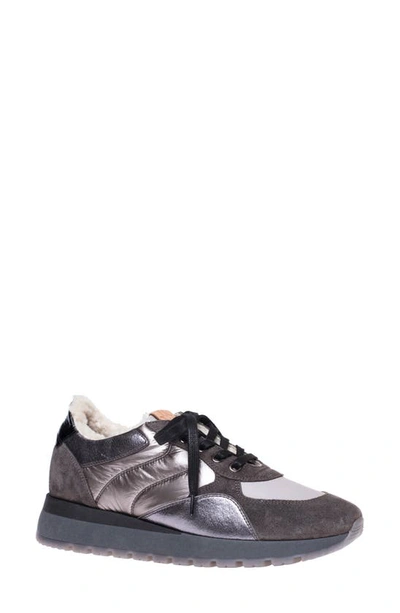 Ron White Zohra Genuine Shearling Lined Trainer In Slate