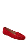 Jack Rogers Meyers Moc Toe Penny Loafer In Fire Red
