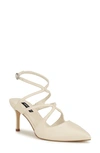 Nine West Maes Ankle Strap Pointed Toe Pump In Ivory