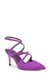 Nine West Maes Ankle Strap Pointed Toe Pump In Medium Purple