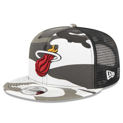 New Era Camo Miami Heat Snow Camo Meshback 9fifty Snapback Hat