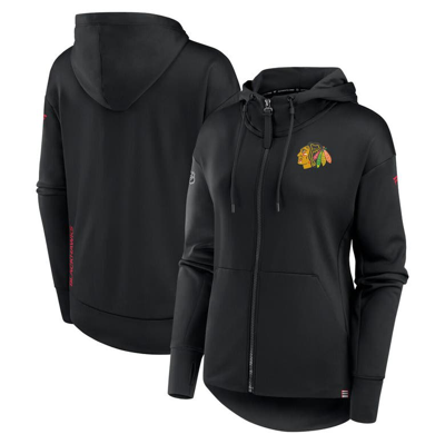 Fanatics Branded  Black Chicago Blackhawks Authentic Pro Scuba Full-zip Hoodie