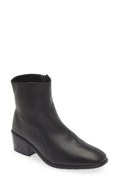 Naot Goodie Zip Boot In Water Resistant Black Leather