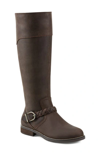 Earth Mira Knee High Boot In Dark Brown Leather