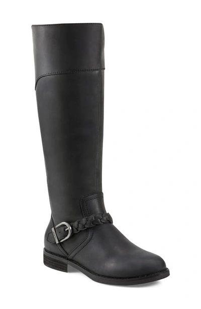 Earth Mira Knee High Boot In Black Leather