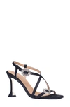 Ron White Nicolette Crystal Buckle Sandal In Onyx