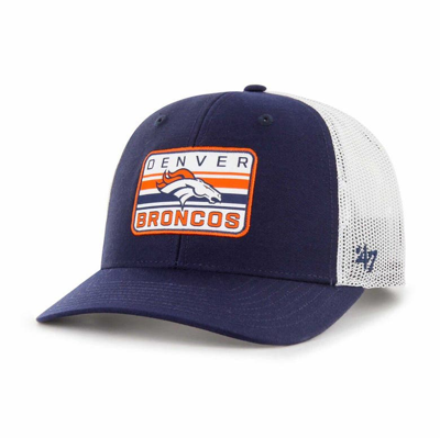47 ' Navy/white Denver Broncos Drifter Adjustable Trucker Hat