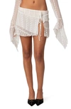 Edikted Anastasia Semisheer Lace Miniskirt In White