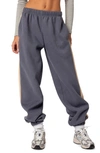 Edikted Saturn Oversized Side Stripe Sweatpants In Blue