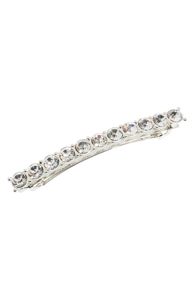 L Erickson Aurelia Crystal Barrette In Metallic