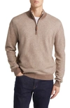 Lorenzo Uomo Merino Wool & Cashmere Bird's Eye Sweater In Camel