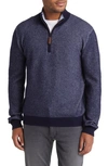 Lorenzo Uomo Merino Wool & Cashmere Bird's Eye Sweater In Navy