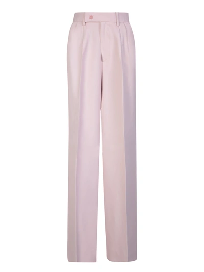 Amiri Pleated High-rise Wide-leg Pants In Pink