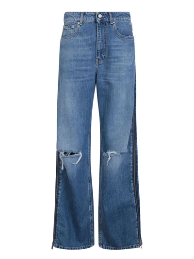 Stella Mccartney Zip Details Blue Jeans