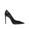 Saint Laurent Anja 105 Leather Pointed Pumps