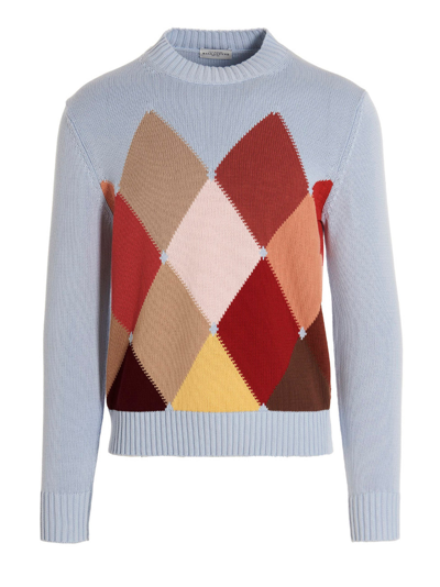 Ballantyne Argyle Jumper, Cardigans Light Blue