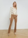 L Agence Stevie Velvet Jean In Dark Cappuccino