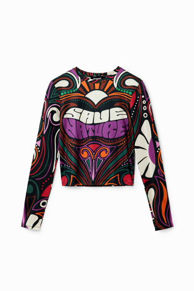 Desigual “save Nature” T-shirt In Multi