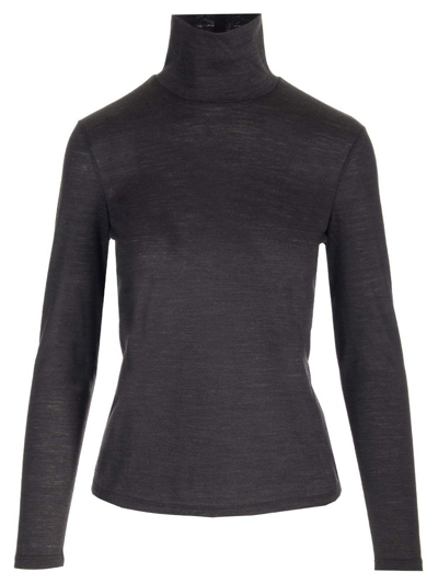 Theory Turtleneck Knitted Jumper In Black