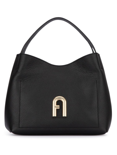 Furla Primula Logo Plaque Tote Bag In Black