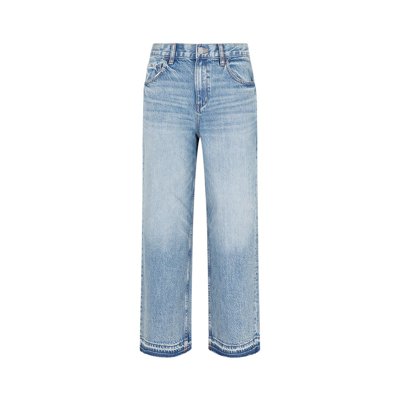 Theory Mid-rise Wide-leg Jeans In Blau