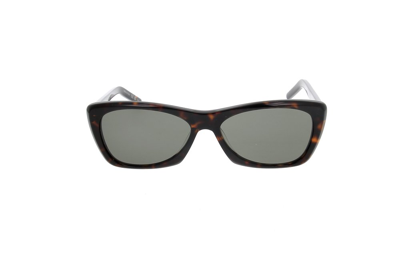 Saint Laurent Eyewear Rectangle Frame Sunglasses In Brown