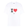 Msgm I Love T-shirt In White