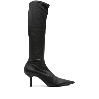 Neous Ran Under-the-knee Knit Boots In Black