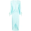 Nervi Ada Plunge-neck Gown In Blue