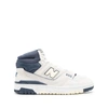New Balance High-top Sneakers With Contrast Panels And Perforated Toe Box In White