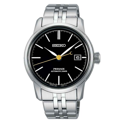 Pre-owned Seiko Presage Craftsmanship Series Deep Black Urushi Lacquer Dial Watch Spb405