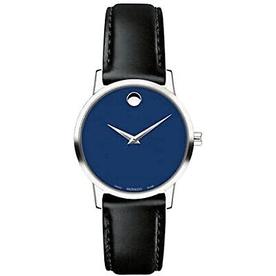 Pre-owned Movado Women's Museum Blue Dial Watch - 607318
